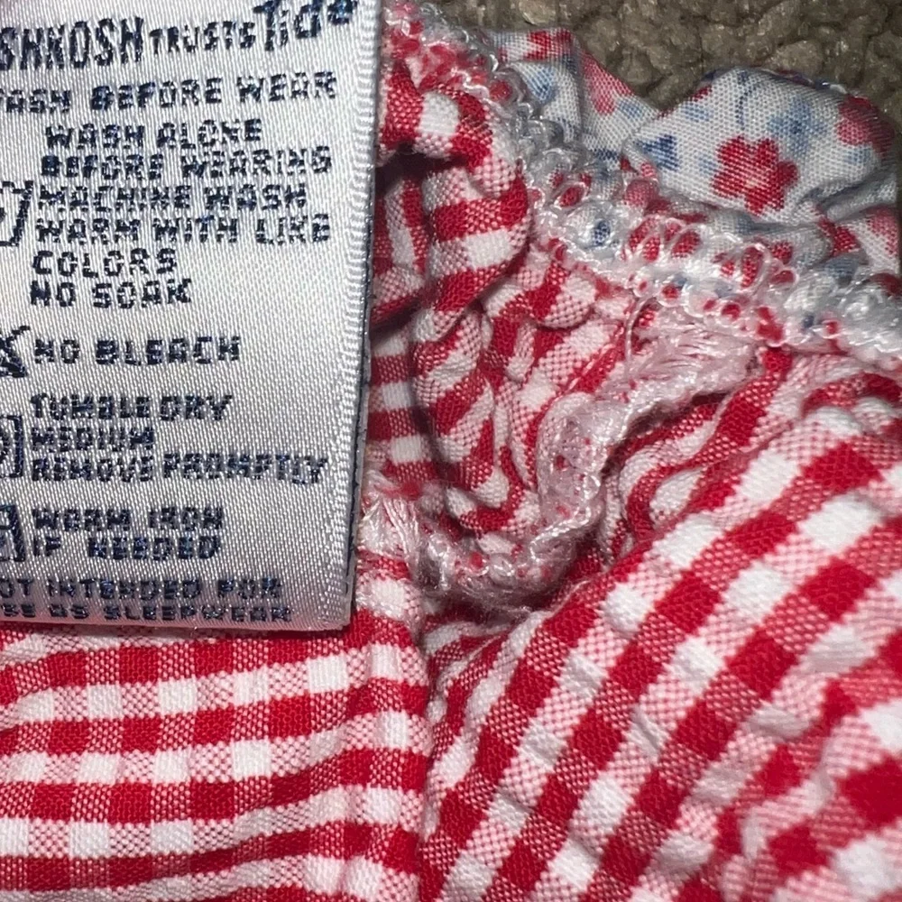 OshKosh B’Gosh Baby One Piece Checkered Romper Cotton Size 3-6 Months